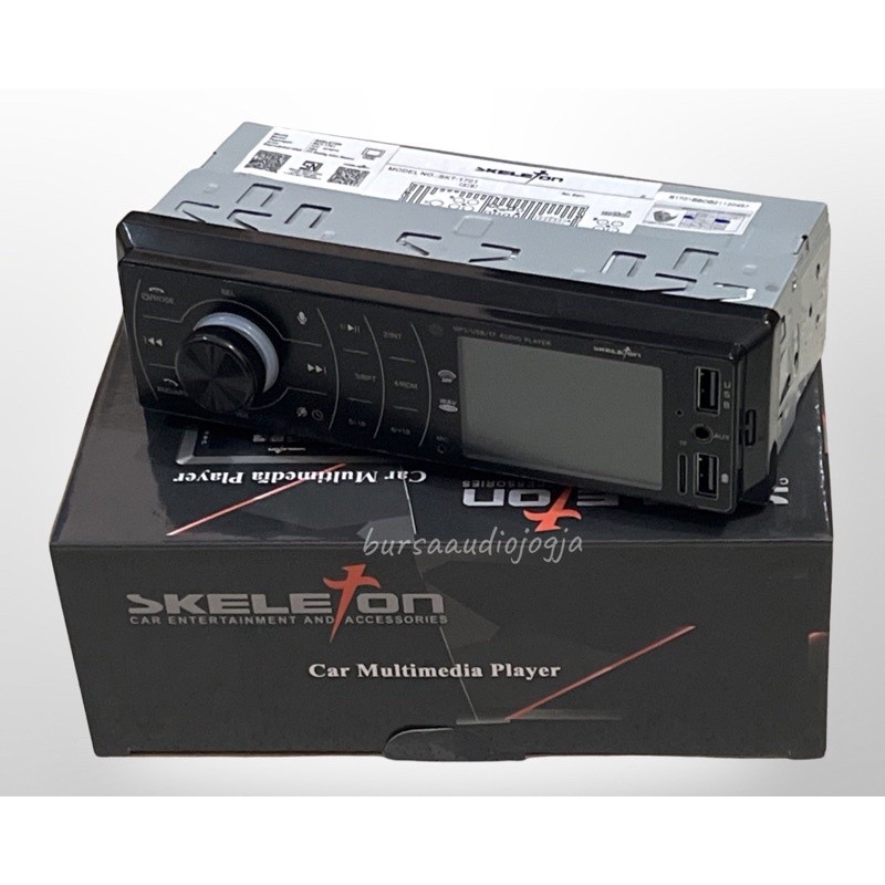 Single Din Skeleton SKT 1701 Bluetooth Singledin tape mobil USB Layar Besari