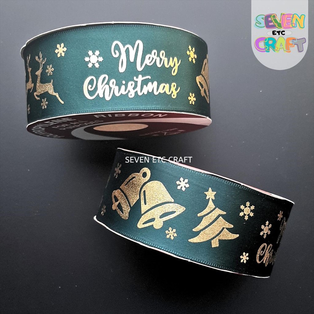 

Pita Satin Natal 1,5 inch 4 cm Hijau