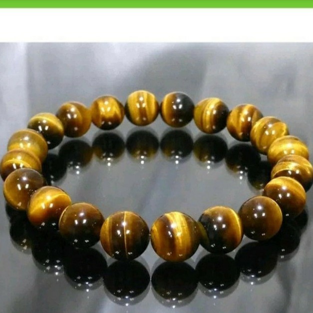 Gelang batu akik tiger eye atau biduri sepah original