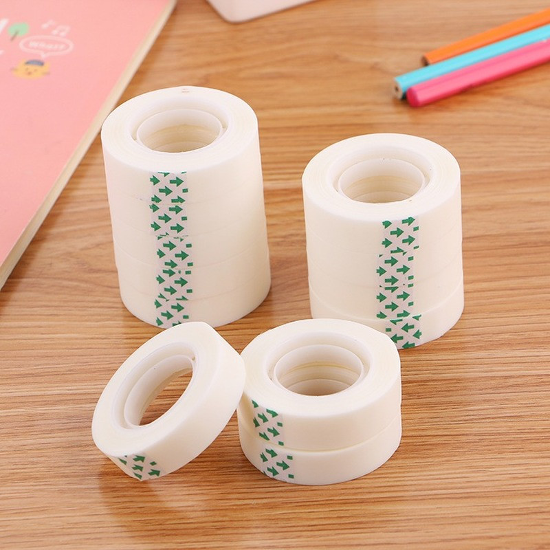 

5 Roll Transparent Tape 20mm Non-marking Repair Tape DIY Packaging Tool School Office Home Packaging Clipping Transparent Tape