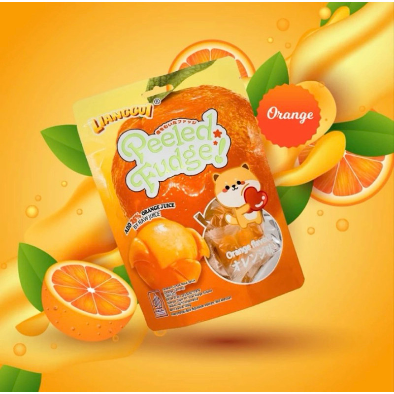 

[Makanan manis halal]LIANGGUI Soft Candy Permen Lunak VIRAL ANEKA RASA BUAH 3 rasa（mango,orange,strawberry）permen lunak aneka buah rasa Kudapan halal