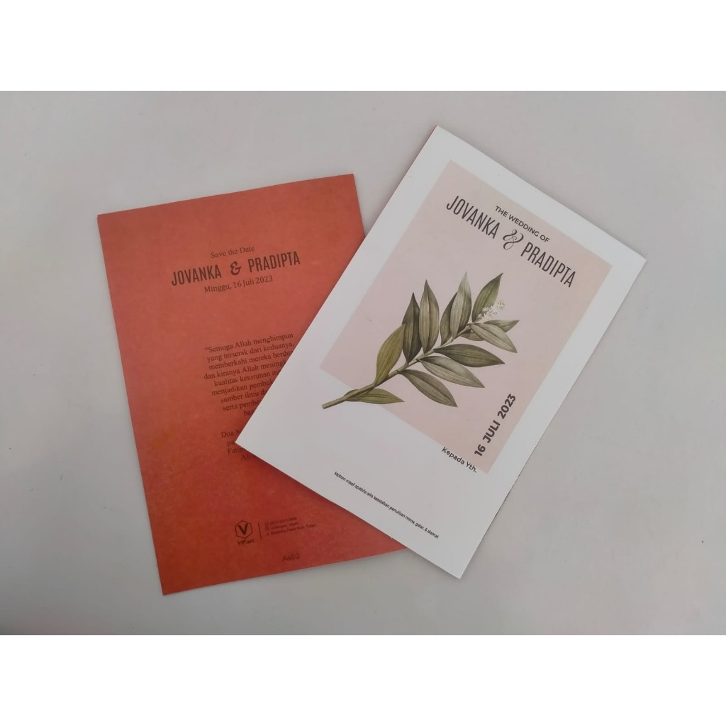 UNDANGAN PERNIKAHAN SIMPEL MURAH CETAKAN TAJAM