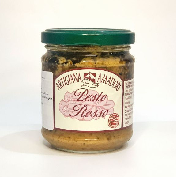 

Saus Genovese Sauce Bumbu Masak Pasta Italia Artigiana Amadori Pesto Rosso Red Pesto 190g - Gluten Free Topping Spagheti Pizza
