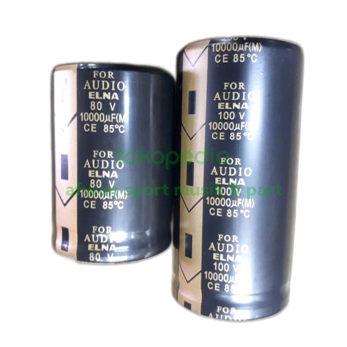 ELCO / Capacitor 10000 uf 80 ~ 100 Volt Original ELNA . - 100 volt