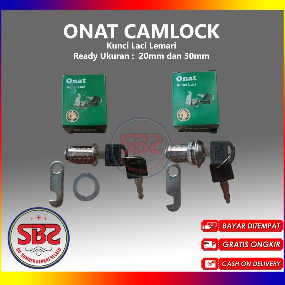 Cam Lock camlock Kunci Laci Lemari ONAT 103 - 30 mm dan 20mm
