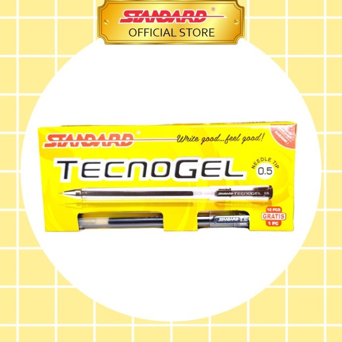 

[Terbaru] STANDARD PEN TECNOGEL 0.5 ISI 12 PCS - Hitam