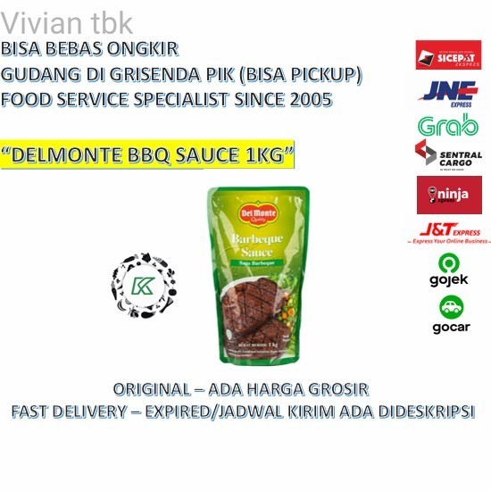 

vv Delmonte Barbeque Sauce BBQ Pouch 1kg