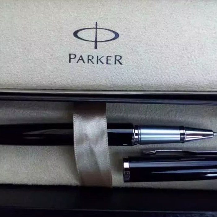 

[New] Pulpen Parker IM Roller Ball LQ Black Crome Trim Klip Silver Original