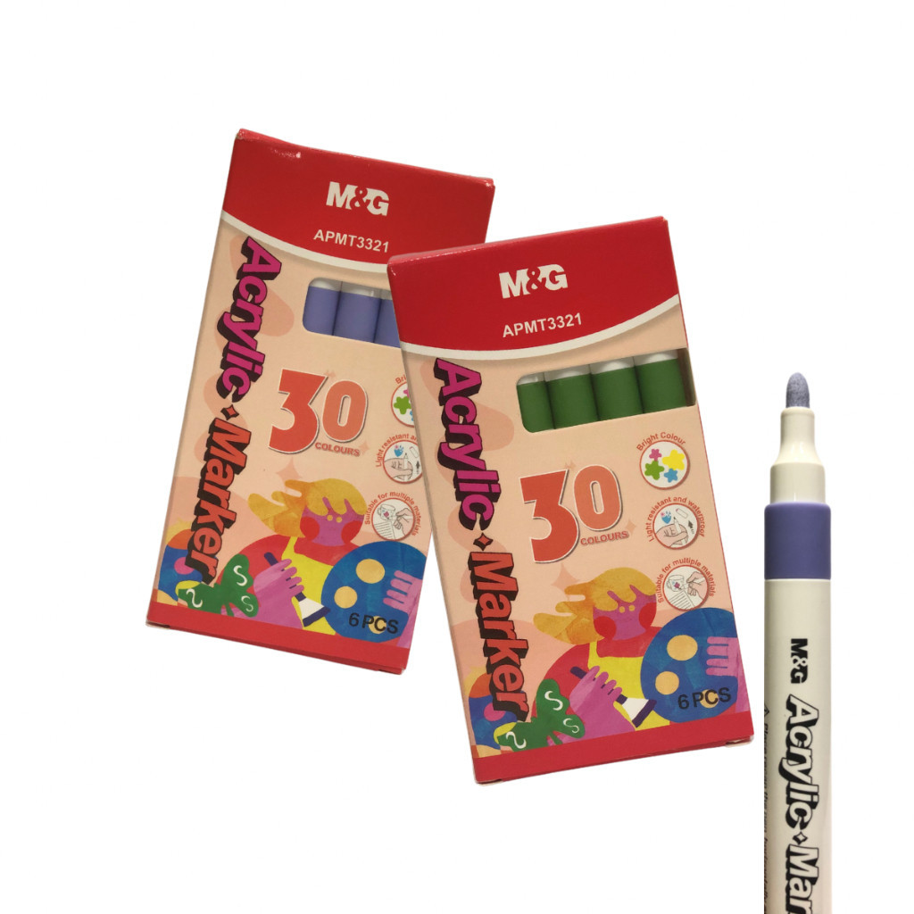 

Mini Acrylic Marker M&G Spidol Acrylic Permanent #APMT3321 Spidol Acrylic Mini 30 Warna - SATUAN SHABG