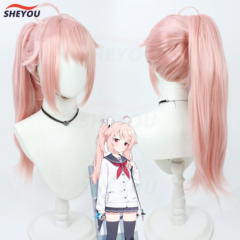 Yutori Natsu Cosplay Wig Game Blue Archive Long Pink With Ponytail Heat Resistant Synthetic Hair Ani