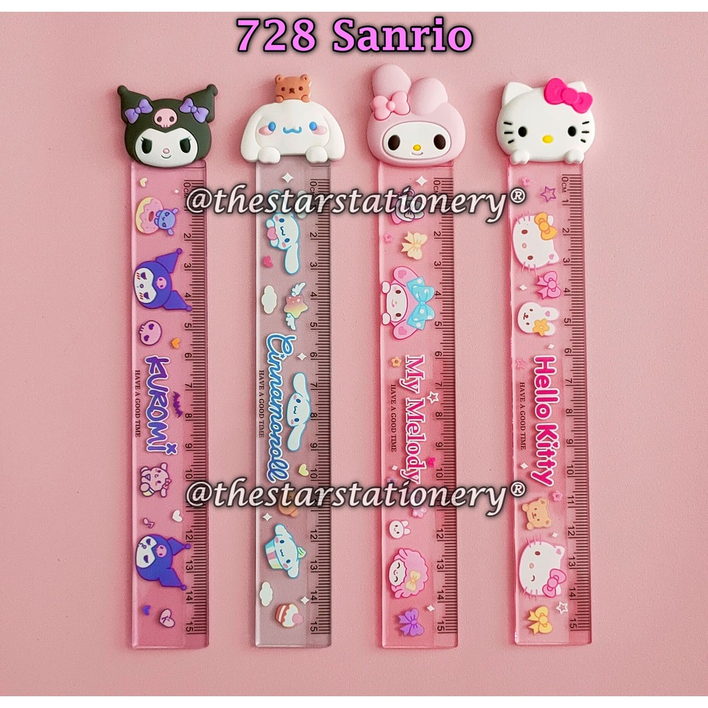 

(1 Biji) Penggaris Fancy 15 Cm Kepala Sanrio 728 / Penggaris Head Rubber Premium Sanrio 728