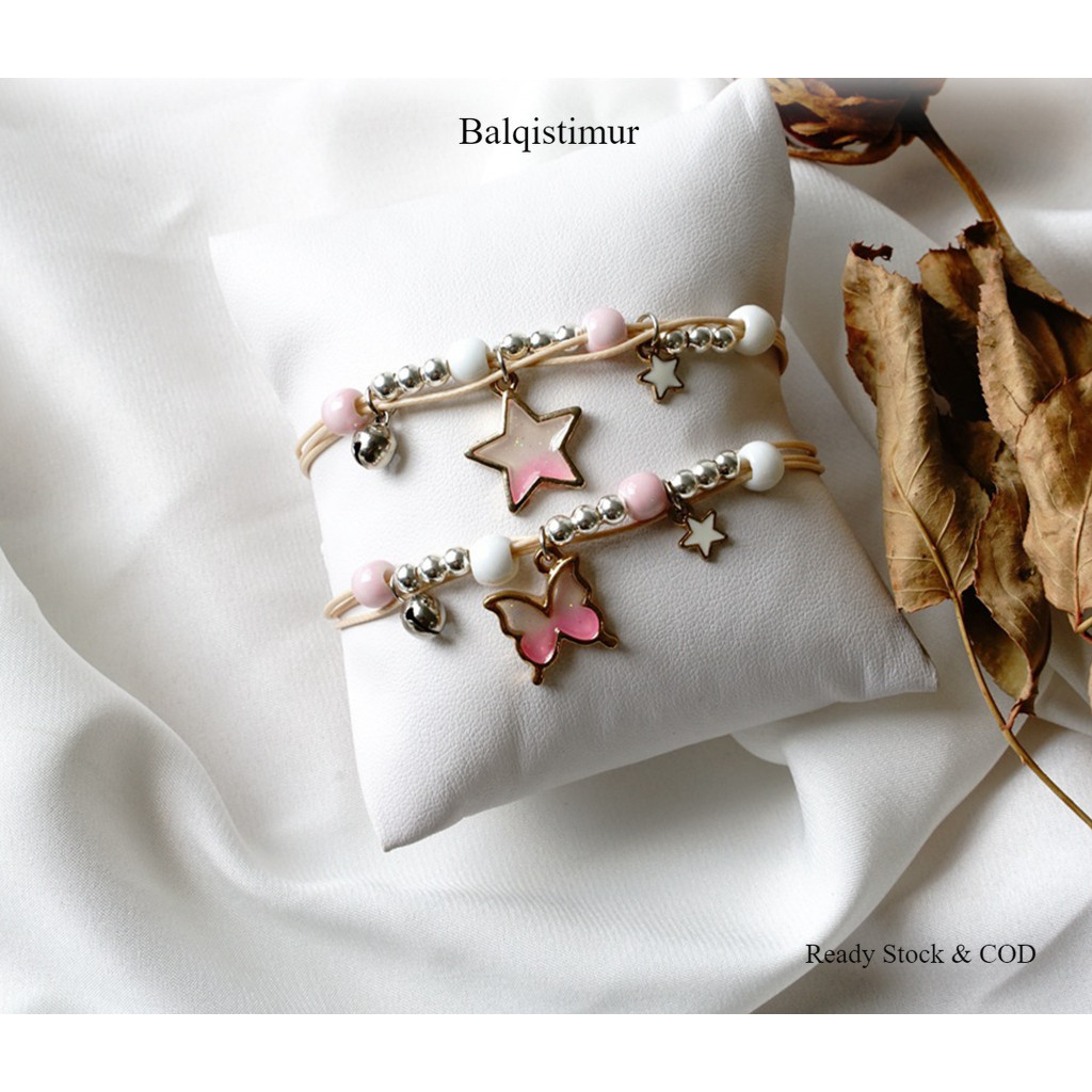 BALQIS GELANG TANGAN TALI MODEL KOREA MOTIF ELEGAN   H505 GELANG TALI KOREA COUPLE / GELANG COUPLE B