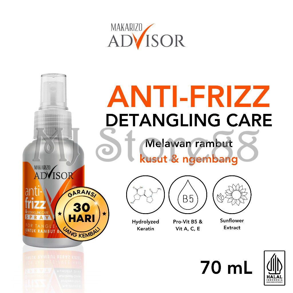 Makarizo Advisor Anti Frizz Detangling Care 70mL - Anti Kusut / Anti Frizz - MJ
