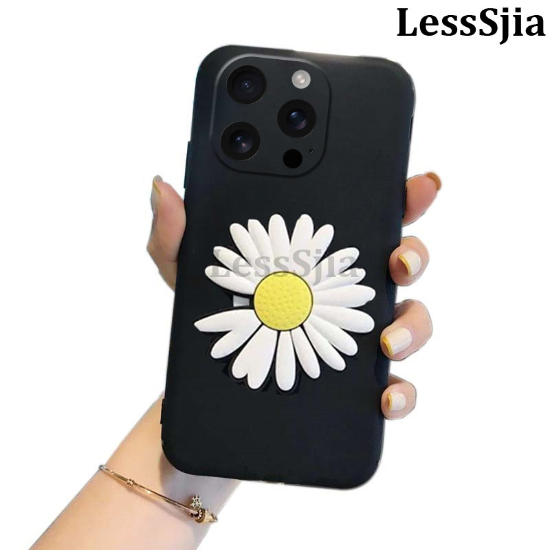 Phone cover iphone 16E Back case Fashionable cartoon chrysanthemum Stand dustproof smooth For iphone