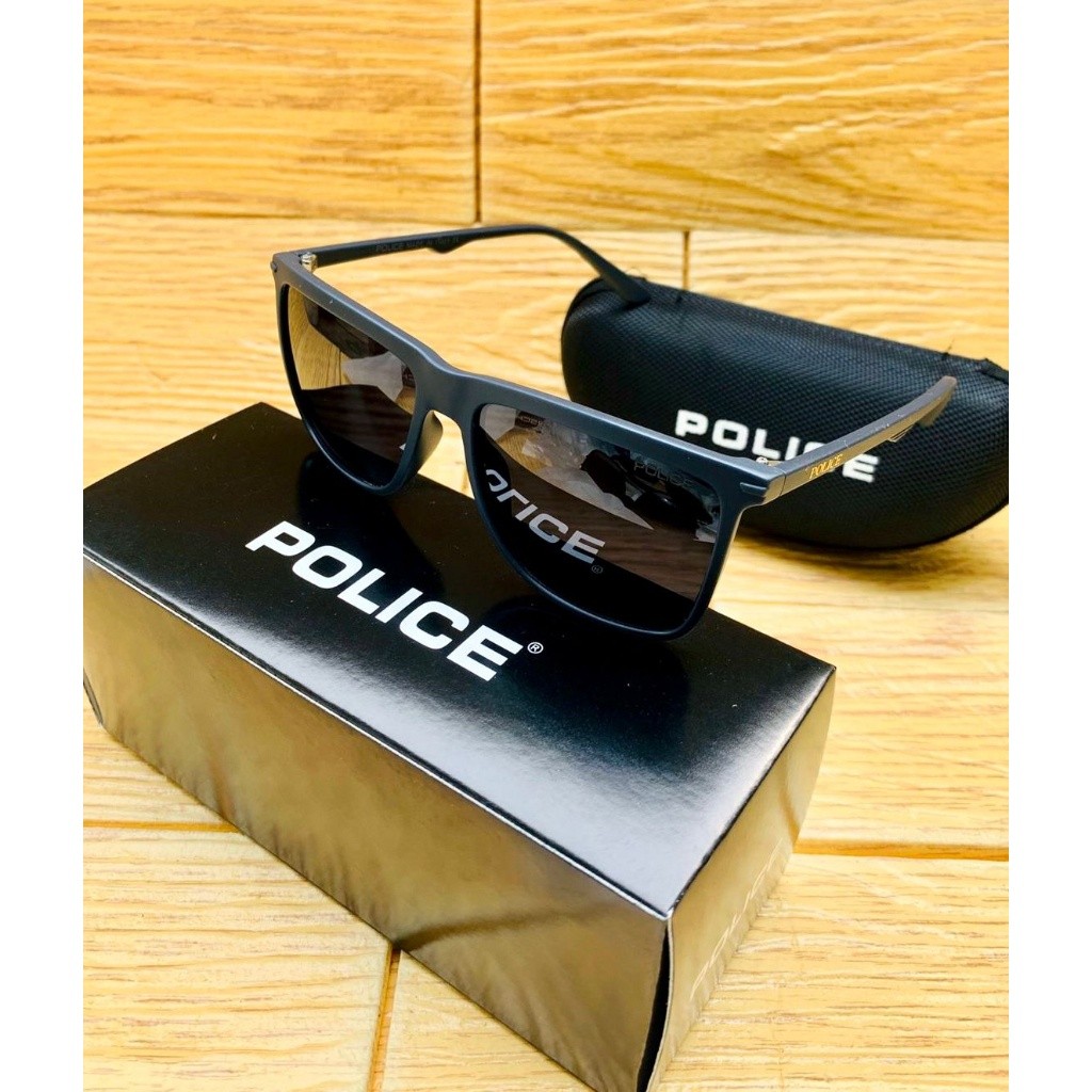 *Palingmurah* KACAMATA PRIA POLICE 606 police+UV400 ANTIRADIASI BLACK DOFF FULLSET