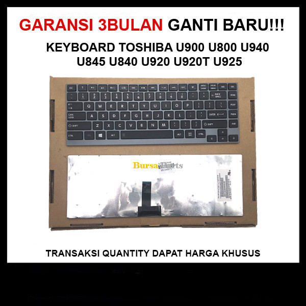 Keyboard Toshiba U900 U800 U940 U845 U840 U920 U920T U925 .