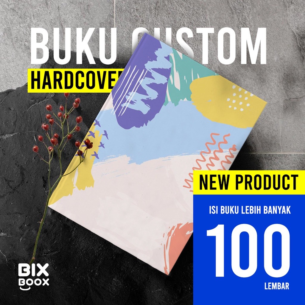 

BUKU TULIS CUSTOM COVER HARDCOVER (100 Lembar)