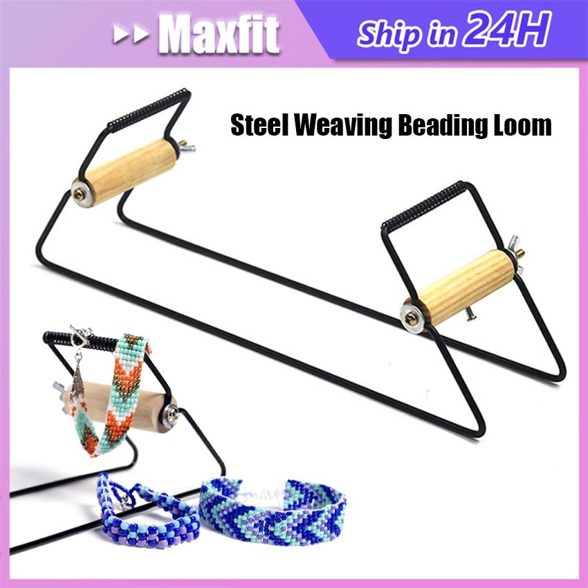 Diy Wood Weaving Beading Loom Kit Alat Tenun Manik Gelang Kalung For Jewelry Handmade Knitting Keraj