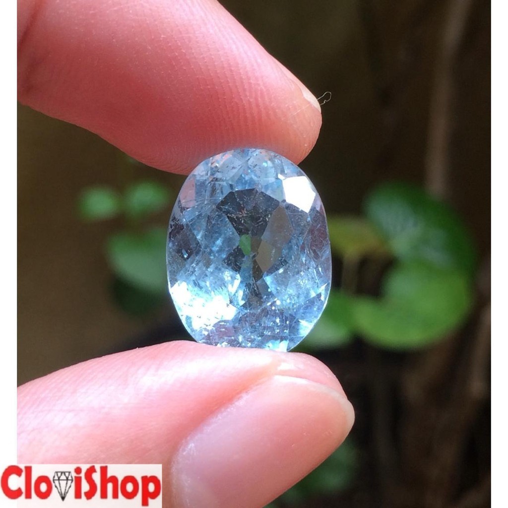 Batu Natural Blue Topaz Brazil/ Sky Blue Topaz HQ