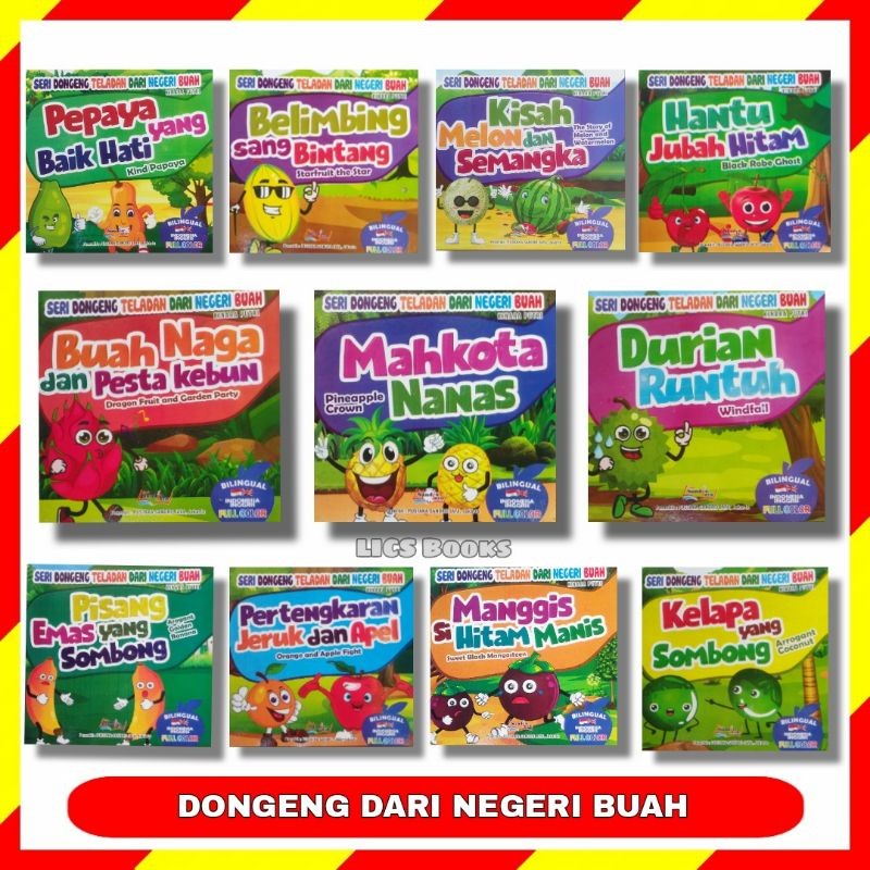 

Buku Cerita Anak Dua Bahasa Billingual Seri Dongeng Teladan Dari Negeri Buah
