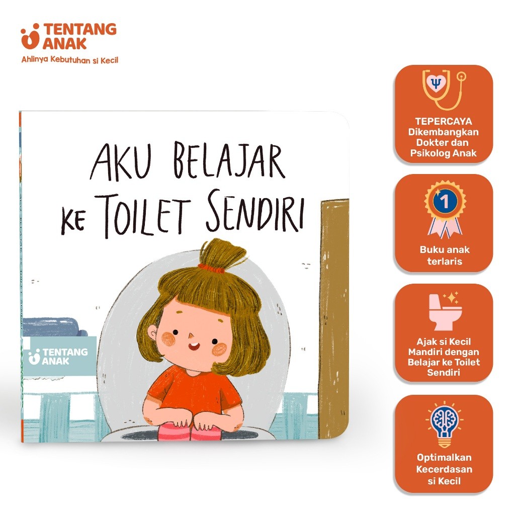 

Tentang Anak - Boardbook Aku Belajar ke Toilet Sendiri l Buku Cerita Anak Bergambar