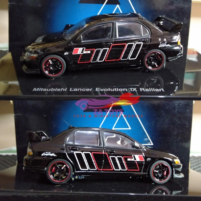 KMS99 Diecast Mitsubishi Lancer Evo IX Ralliart Hitam by Autoart Skala 1:43