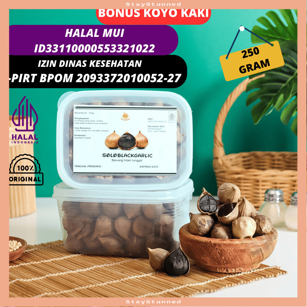 

PROMO DISKON TERMURAH VIRAL KEKINIAN PREMIUM !! BLACK GARLIC TUNGGAL 250GRAM - BAWANG HITAM LANANG