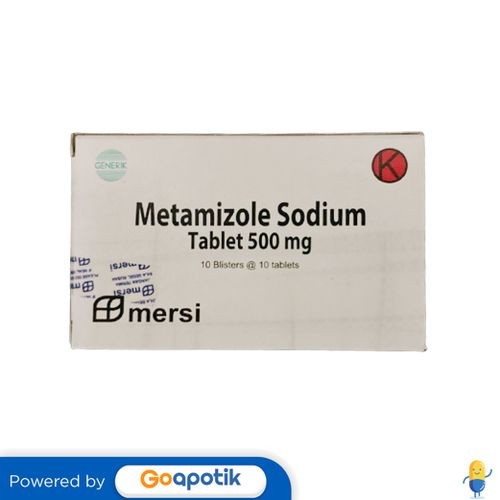 Metamizole Sodium Mersi 500 Mg Box 100 Tablet