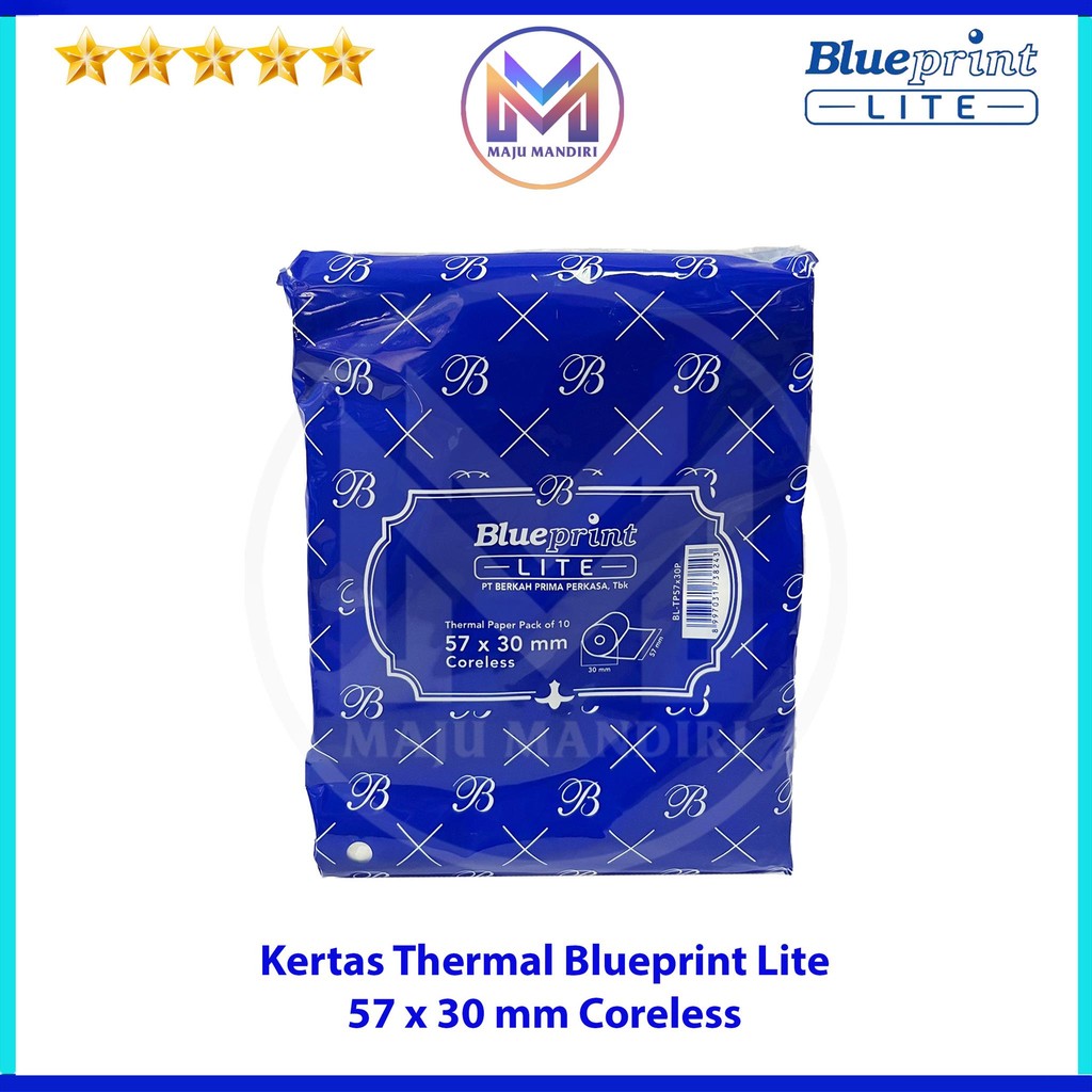 

Dck Kertas Thermal Blueprint Lite Ukuran 57x30 Tanpa Core / Kertas EDC