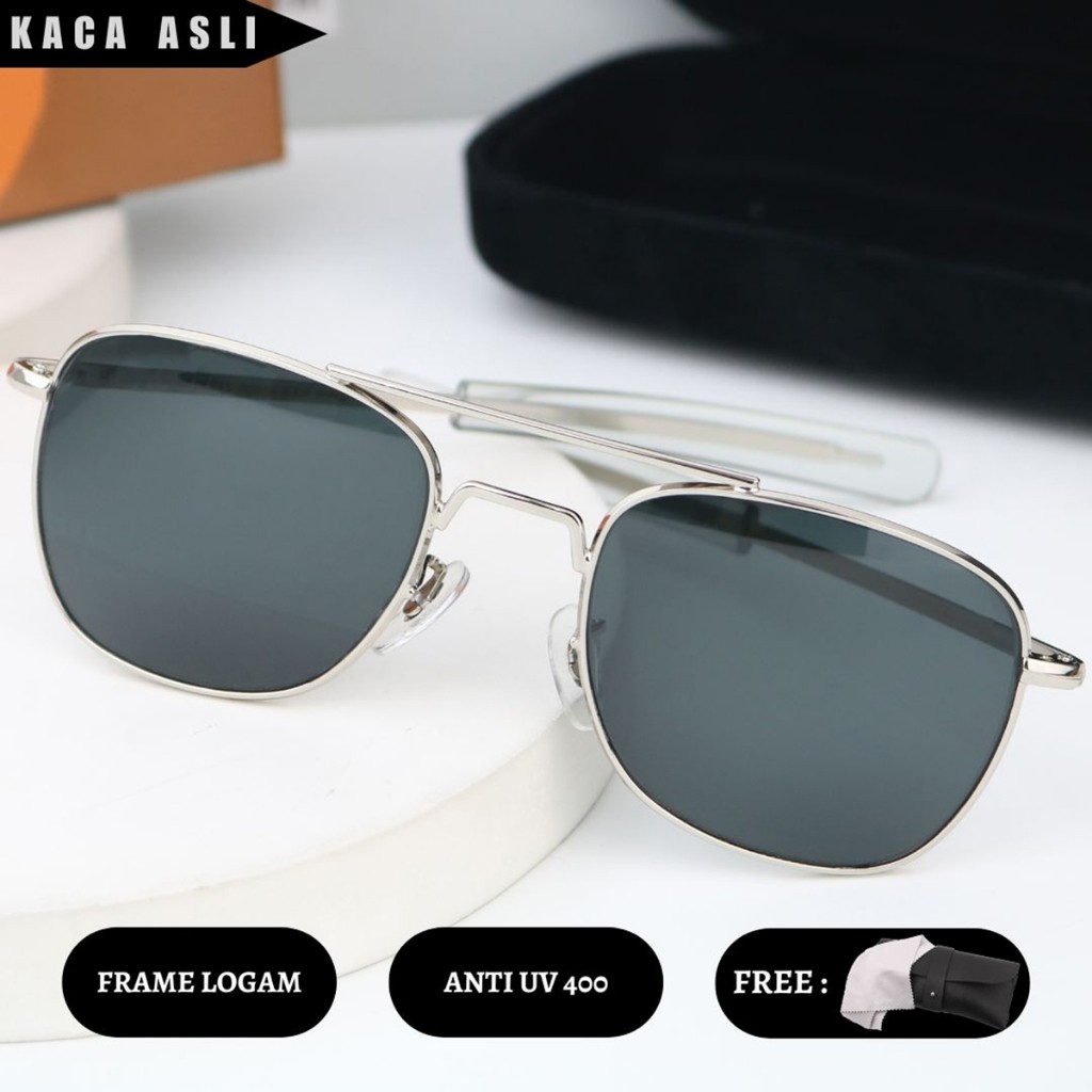 [ MGshop ] COD-【AO54 Besar】Kacamata Hitam Anti UV400 Kacamata Original Fashion Pria,Sunglasses Lensa