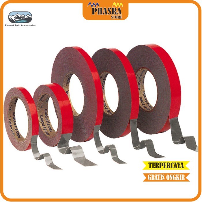 

(LVT) Perekat Isolasi Double Tape Lem Bolak Balik Dobletip VHB Foam Tape Serupa 3M - 0.8cmx5 Meter