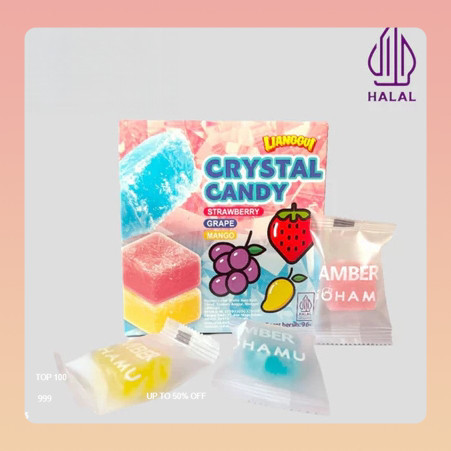 

[Makanan viral] [HALAL] Makanan viral LIANGGUI PERMEN LUNAK CRYSTAL CANDY JELLY ANEKA RASA BUAH 96 GRAM jajanan viral