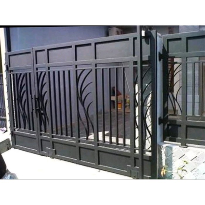 pintu pagar besi minimalis modern