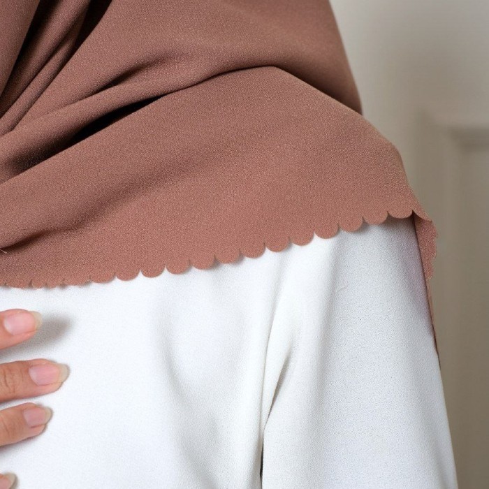 ✨TERLARIS✨ -[ Ready ] Zipper Syari  by Milyarda Hijab Jilbab Instan Khimar - Mustard, 130 × 130cm