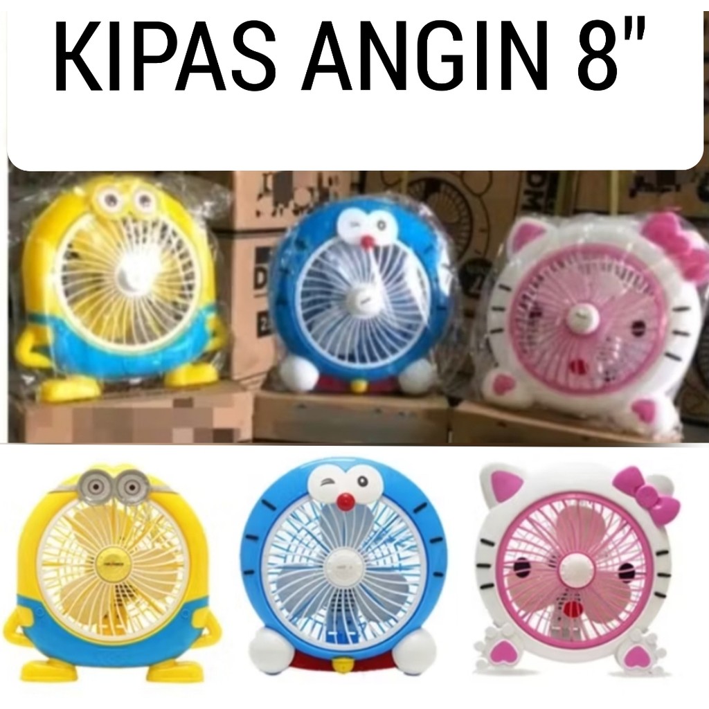 Kipas Angin Karakter 8" / Kipas angin Karakter lucu 8 inci / Kipas Angin Doraemon / Kipas Duduk