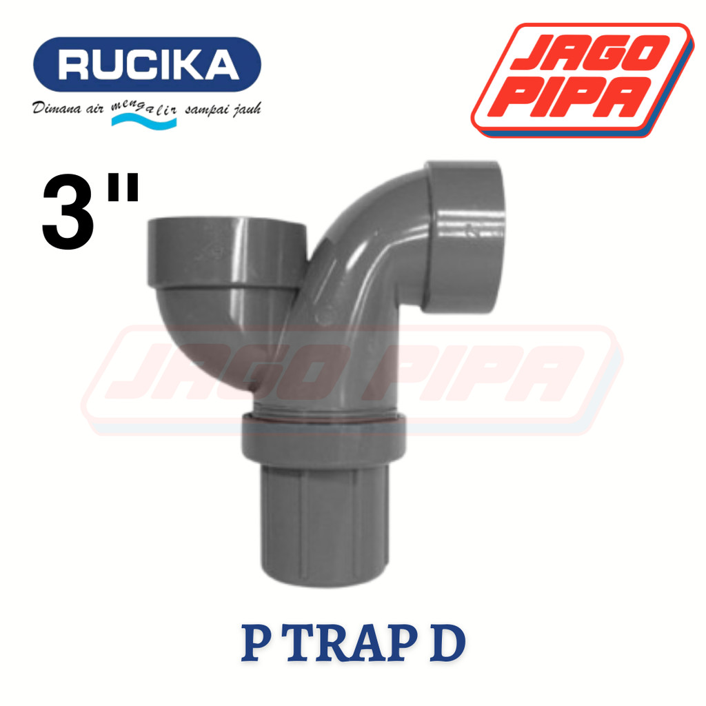 Rucika P-Trap D 3 Inch Fitting PVC 3" P Trap