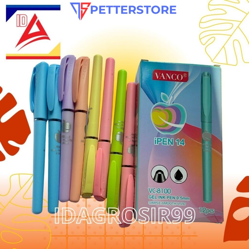 

BOLPEN VANCO VC 8100 IPEN 14 0.5 GEL PEN HITAM ISI 12