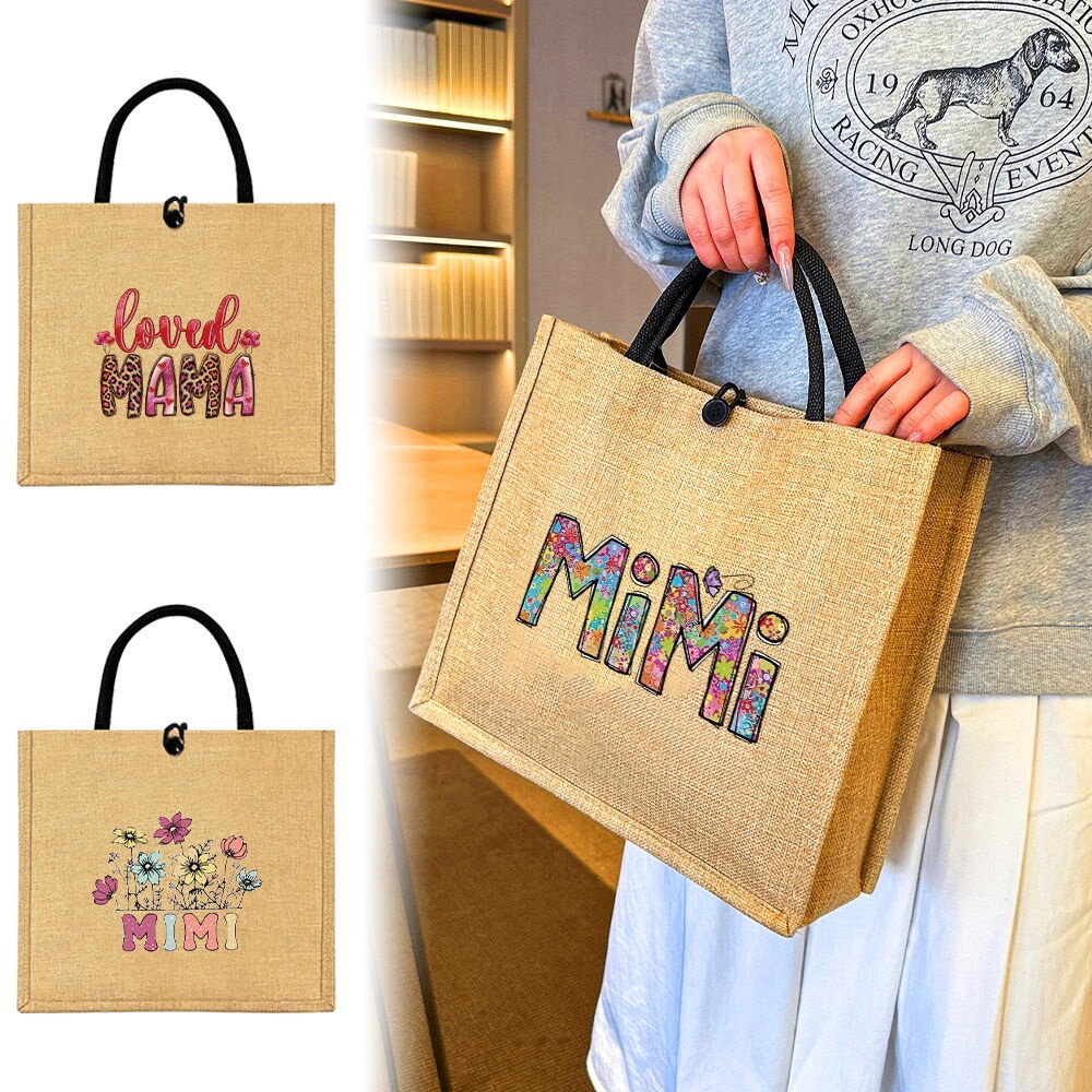 Totebag Wanita Fashion Jute Tote Bag Large Capacity Waterproof Easy to carry Jute Handbags for Ladie