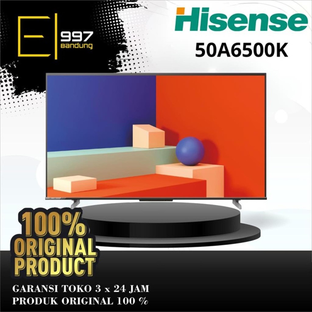 HISENSE LED TV 50A6500K , Smart Google TV 50 Inch 4K UHD