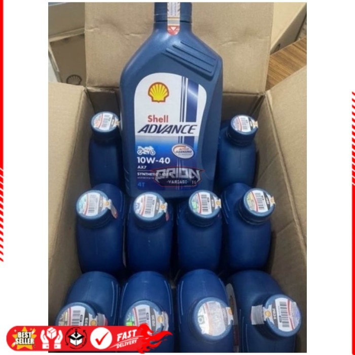 Oli Shell AX7 1 LITER.. SHELL AX7 1 DUS 12 BOTOL Ori