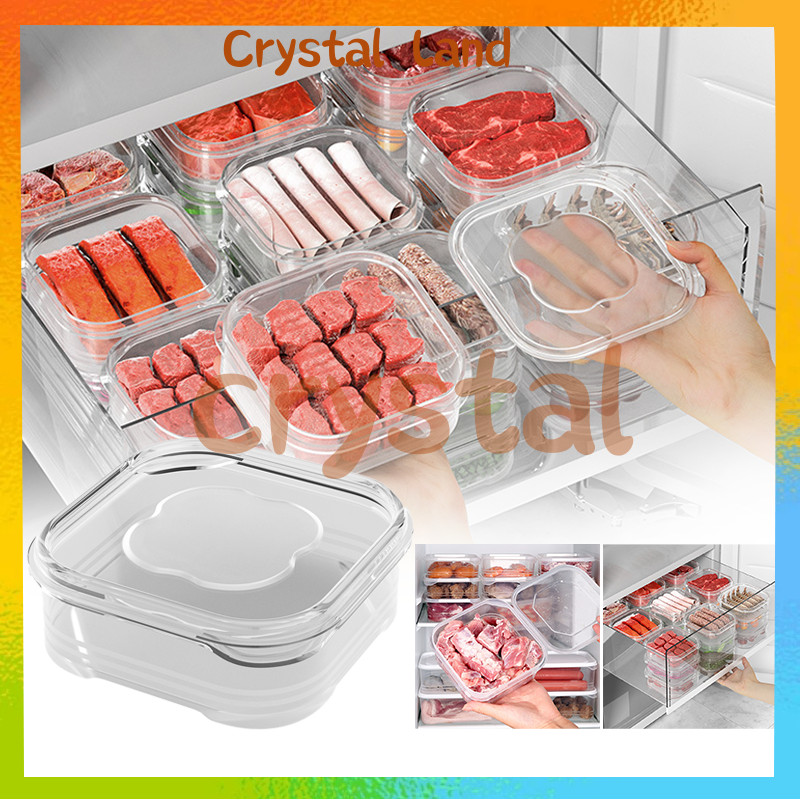 Food Kontainer Toples Plastik Bening Toples Kulkas Tempat Kotak Wadah Box