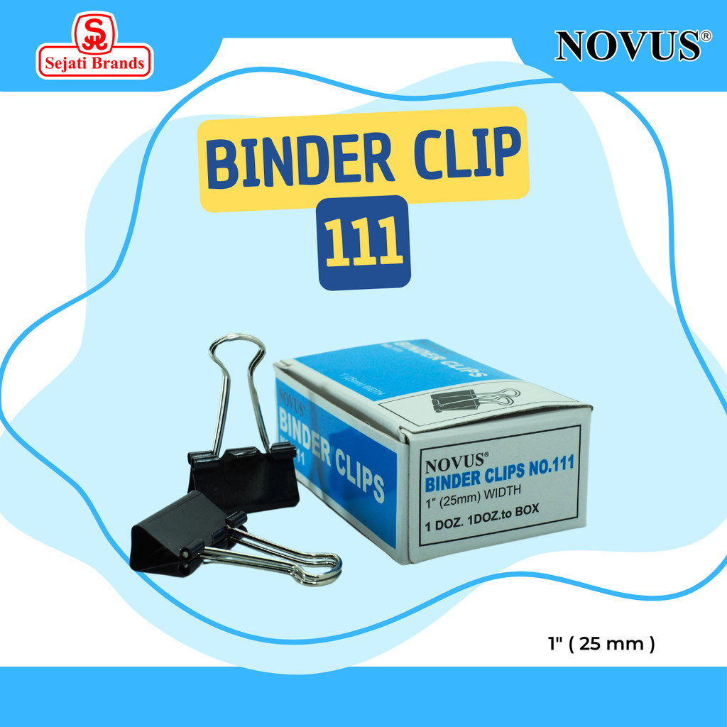 

Novus Binder Clips No.111 (25mm) Penjepit kertas