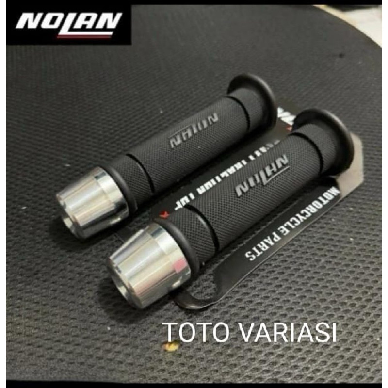 HANDGRIP MOTOR NOLAN 100% ORIGINAL HANDFAT HANDGRIP MOTOR NOLAN MODEL RCB HG55 + JALU STANG CHROME M