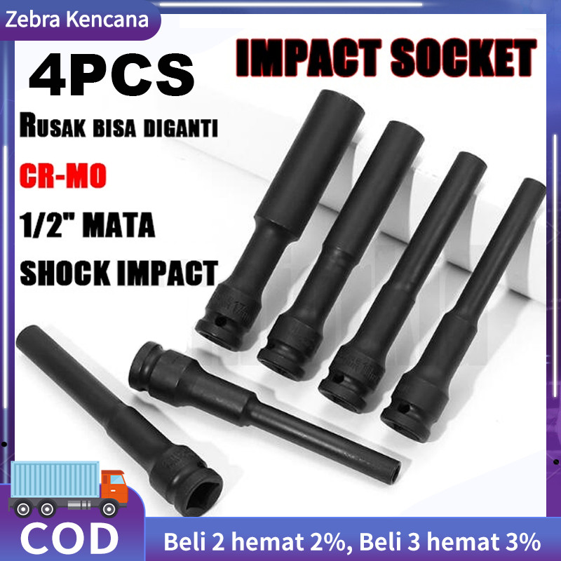 Kunci Shock 4 Panjang /Untuk Buka Baut Blok Box Cvt Motor Matickunci Shock Panjang Mata Shock Impact