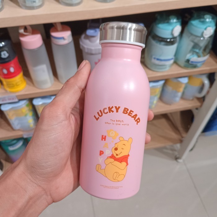 MINISO Insulated Bottle - Botol Minum Stenlis Winnie The Pooh - Water Bottle