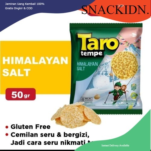 

Taro tempe Himalayan salt 50gr keripik camilan sehat enak gurih snack