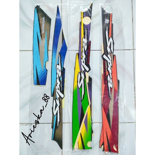 STRIPING SUPRA 1998 1999 / stiker bodi supra lama 98 99