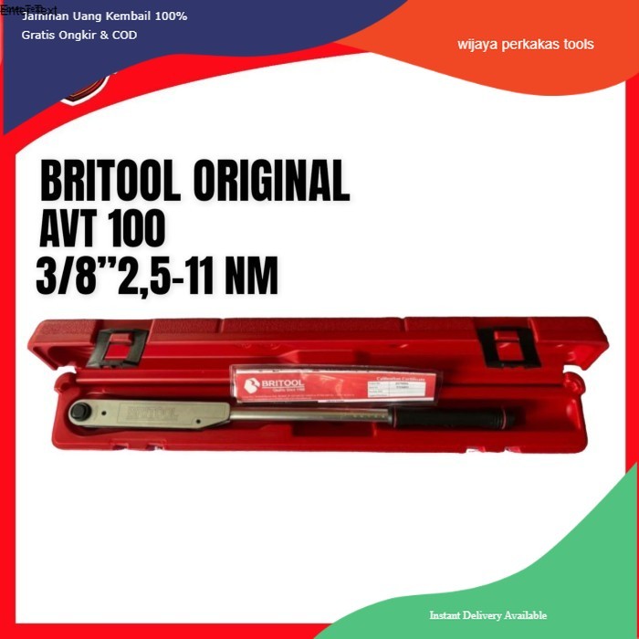 BRITOOL AVT 100 AEX KUNCI TORSI MOMEN 3/8 INCH TORQUE WRENCH BRITOOL