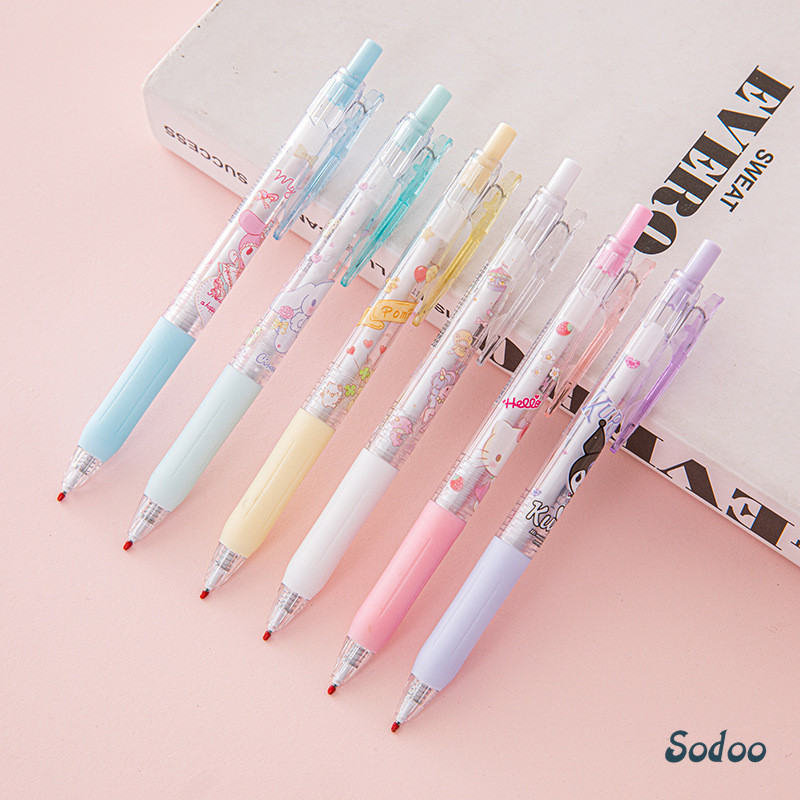 

Sanrio Cartoon ST Head Press Neutral Pen Transparent Student Writing Pen Signature Black Pen