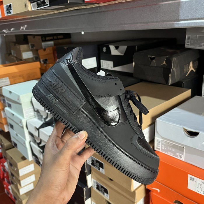 SEPATU NIKE W AF 1 SHADOW FULL BLACK ORIGINAL 100%